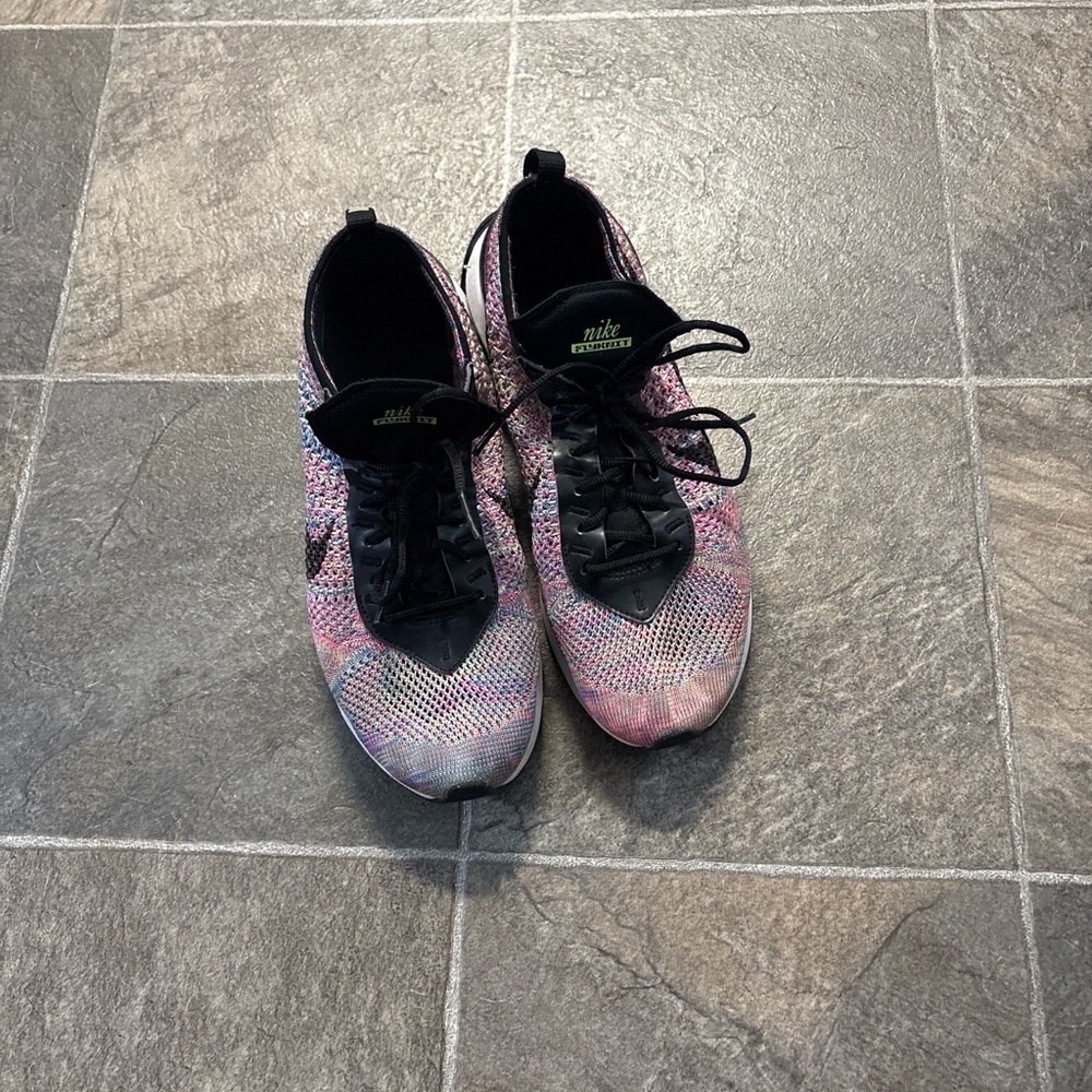 Nike Multicolor Flyknit Athletic Shoes - Black Accents